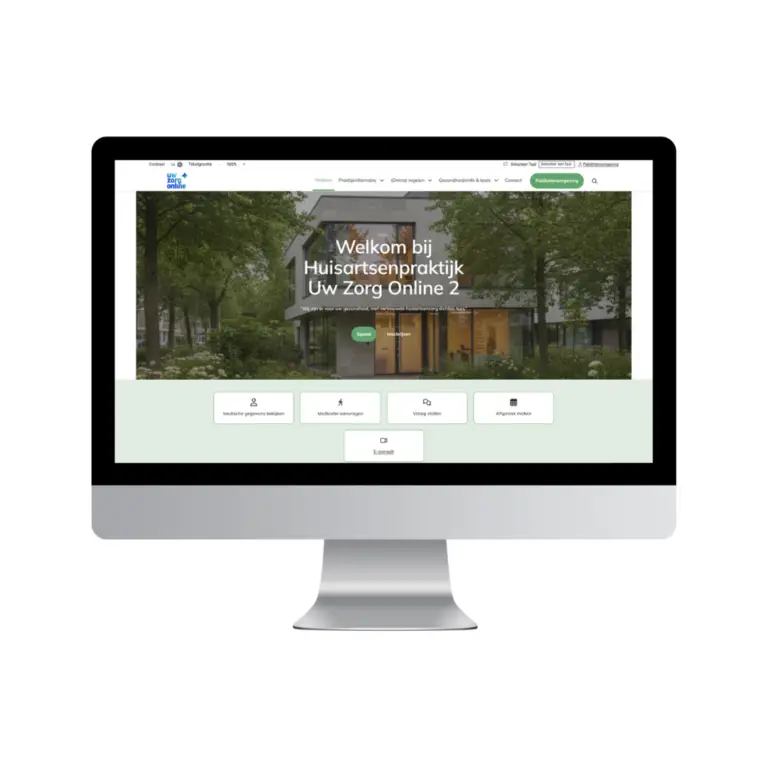 Voorbeeld website Huisartsenpraktijk Uw zorg online 2